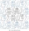 Digital Quilting Design Four Little Owls by Lone Minkkinen