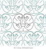 Digital Quilting Design Frog on Lily Pad by Lone Minkkinen