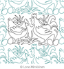 Digital Quilting Design Hen and Rooster by Lone Minkkinen