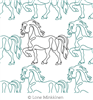 Digital Quilting Design Icelandic Horse by Lone Minkkinen