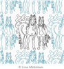 Digital Quilting Design Mustangs by Lone Minkkinen