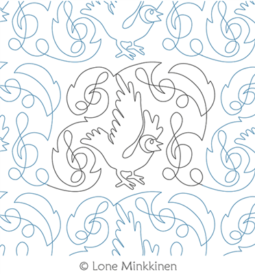 Digital Quilting Design Songbird by Lone Minkkinen