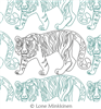 Digital Quilting Design Stalking Tiger by Lone Minkkinen