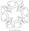 Digital Quilting Design Sweet Bunny Block by Lone Minkkinen