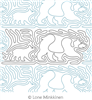 Bear and Cub by Lone Minkkinen. This image demonstrates how this computerized pattern will stitch out once loaded on your robotic quilting system. A full page pdf is included with the design download.