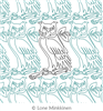 Great Horned Owl by Lone Minkkinen. This image demonstrates how this computerized pattern will stitch out once loaded on your robotic quilting system. A full page pdf is included with the design download.