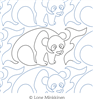 Panda by Lone Minkkinen. This image demonstrates how this computerized pattern will stitch out once loaded on your robotic quilting system. A full page pdf is included with the design download.