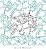 Pegasus by Lone Minkkinen. This image demonstrates how this computerized pattern will stitch out once loaded on your robotic quilting system. A full page pdf is included with the design download.