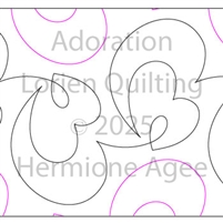 Adoration by Lorien Quilting. This image demonstrates how this computerized pattern will stitch out once loaded on your robotic quilting system. A full page pdf is included with the design download.