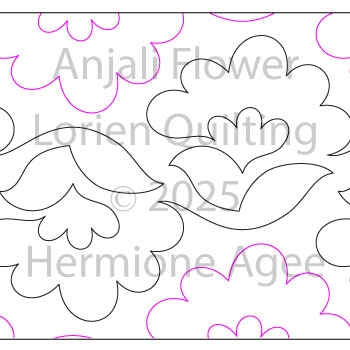 Digital Quilting Design Anjali Flower by Lorien Quilting.