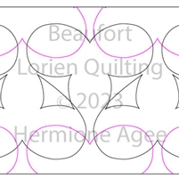 Beaufort by Lorien Quilting. This image demonstrates how this computerized pattern will stitch out once loaded on your robotic quilting system. A full page pdf is included with the design download.