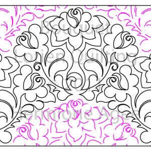 Digital Quilting Design Bouquet by Lorien Quilting.