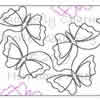 Digital Quilting Design Butterfly Charm by Lorien Quilting.