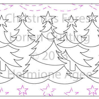 Digital Quilting Design Christmas Forest by Lorien Quilting.