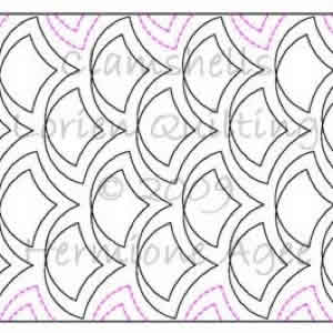 Digital Quilting Design Clamshells by Lorien Quilting.