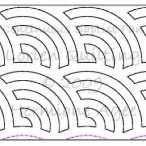 Digital Quilting Design Continuous Baptist Fan by Lorien Quilting.