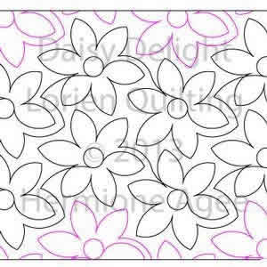 Digital Quilting Design Daisy Delight by Lorien Quilting.