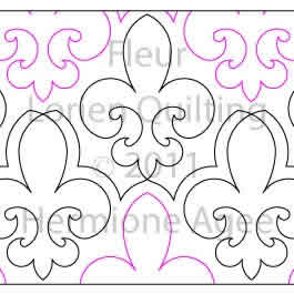 Digital Quilting Design Fleur by Lorien Quilting.