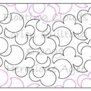 Digital Quilting Design Floating Clouds by Lorien Quilting.