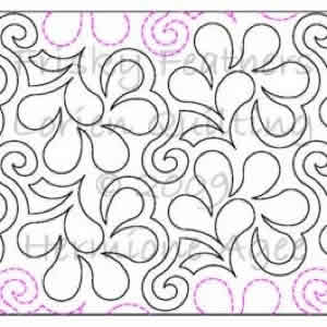 Digital Quilting Design Frisky Feathers by Lorien Quilting.