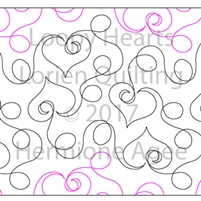 Digital Quilting Design Loopy Hearts by Lorien Quilting.
