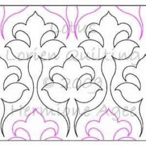 Digital Quilting Design Lotus by Lorien Quilting.