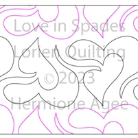 Digital Quilting Design Love in Spades by Lorien Quilting.