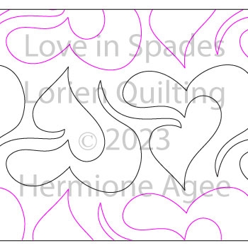 Digital Quilting Design Love in Spades by Lorien Quilting.