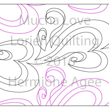 Digital Quilting Design Mucha Love by Lorien Quilting.