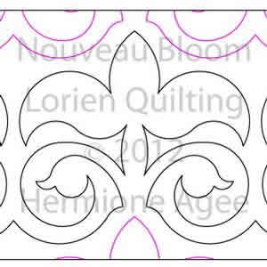 Digital Quilting Design Nouveau Bloom by Lorien Quilting.
