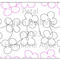 Petal by Lorien Quilting. This image demonstrates how this computerized pattern will stitch out once loaded on your robotic quilting system. A full page pdf is included with the design download.