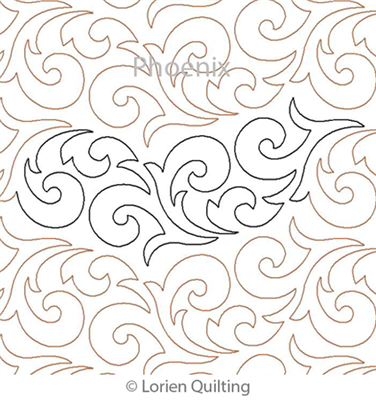 Digital Quilting Design Phoenix by Lorien Quilting.