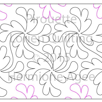 Digital Quilting Design Pirouette by Lorien Quilting.