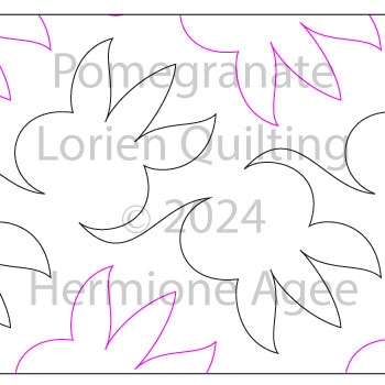 Digital Quilting Design Pomegranate by Lorien Quilting.
