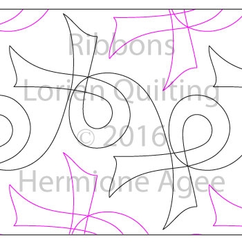 Digital Quilting Design Ribbons by Lorien Quilting.