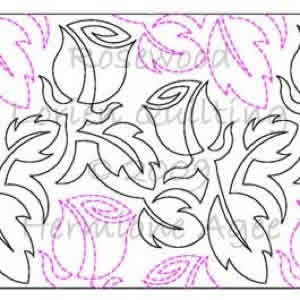 Digital Quilting Design Rosewood by Lorien Quilting.