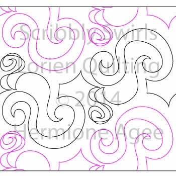Digital Quilting Design Scribbly Swirls by Lorien Quilting.