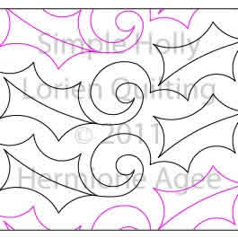 Digital Quilting Design Simple Holly by Lorien Quilting.