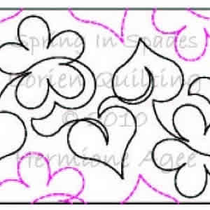 Digital Quilting Design Spring in Spades by Lorien Quilting.