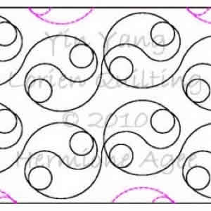 Digital Quilting Design Yin Yang by Lorien Quilting.