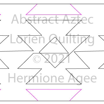 Abstract Aztec by Lorien Quilting. This image demonstrates how this computerized pattern will stitch out once loaded on your robotic quilting system. A full page pdf is included with the design download.