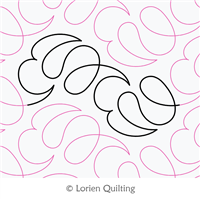 Aether by Lorien Quilting. This image demonstrates how this computerized pattern will stitch out once loaded on your robotic quilting system. A full page pdf is included with the design download.
