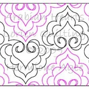 Digital Quilting Design Arabian Hearts by Lorien Quilting.