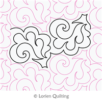 Fancy Flourish by Lorien Quilting. This image demonstrates how this computerized pattern will stitch out once loaded on your robotic quilting system. A full page pdf is included with the design download.