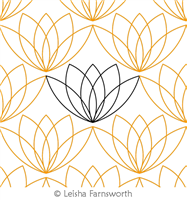 Digital Quilting Design Blooming Buds by Leisha Farnsworth