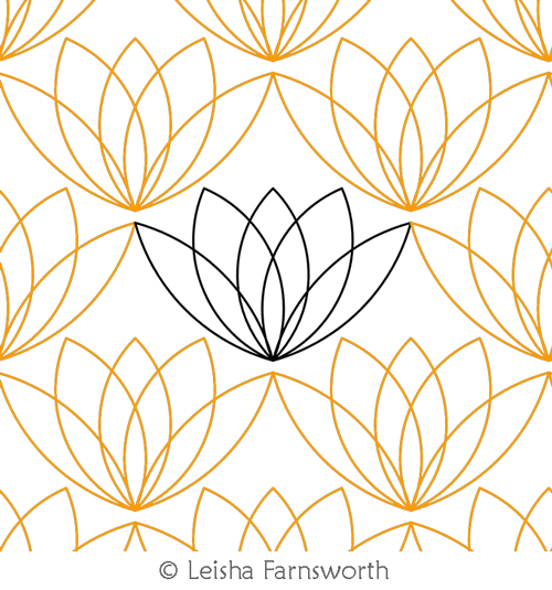 Digital Quilting Design Blooming Buds by Leisha Farnsworth