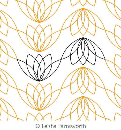 Digital Quilting Design Blooming Buds Twist by Leisha Farnsworth