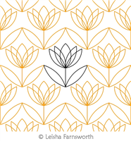 Digital Quilting Design Blooming Tulips by Leisha Farnsworth