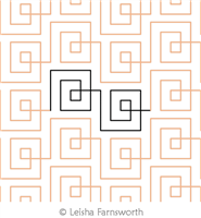 Digital Quilting Design  Double Squared by Leisha Farnsworth