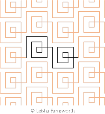 Digital Quilting Design  Double Squared by Leisha Farnsworth